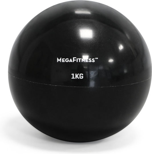 MegaFitness Μπάλα Ενδυνάμωσης Χεριού 1kg σε Μαύρο Χρώμα