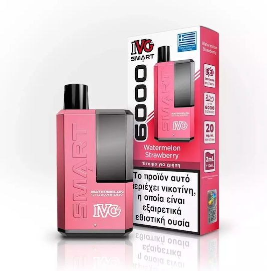 IVG Watermelon Ηλεκτρονικό Τσιγάρο μιας Χρήσης 6000 Εισπνοών Watermelon 2ml 20mg