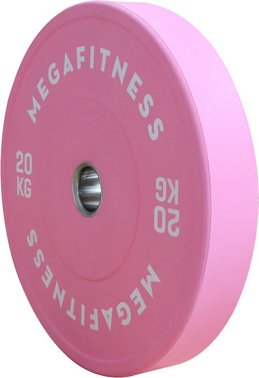 MegaFitness Bumper Strength Training Plate Olympic Type Rubber 1 x 20kg Φ50mm