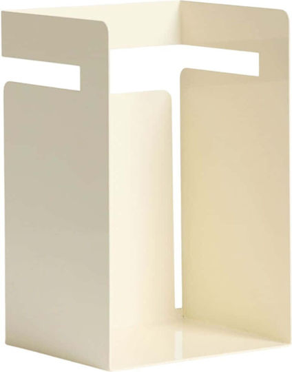 Book End Holder Cube 438ctf1305 18x15.5x19cm Cream Hanah Home Metal