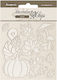 Chipboard Stamperia 14x14cm Whispering Woods Pumpkins
