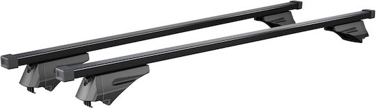 Menabo Μπάρες Οροφής Ατσάλινες 120εκ. για BMW X3 2010-2017 (Σετ με πόδια) Μαύρες