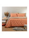 Single Duvet Cover Cesare Apricot Casual Line 165x245 165x245 Melinen