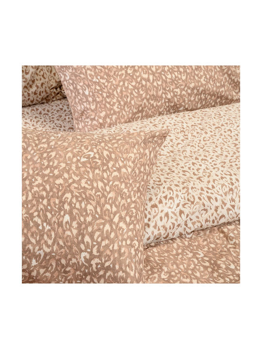 Melinen Leo Kissenbezug-Set Mocca 50x70cm.