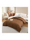 Superking Steppdecke Doppelseite Braun Ivory 220x240cm Pdo-023