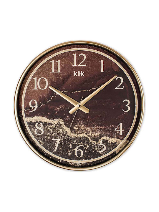 Wallity Wanduhr Kunststoff Braun Ø38cm