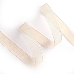 Kyriacou Organza Band Polka Dot Beige mit Breit...