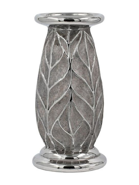 Fylliana Fl126043 Candle Holder suitable for Tealights Ceramic in Silver Color 10x10x20cm 1pcs