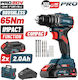Bormann Percussive Drill Driver Battery Brushless 20V 2x2Ah