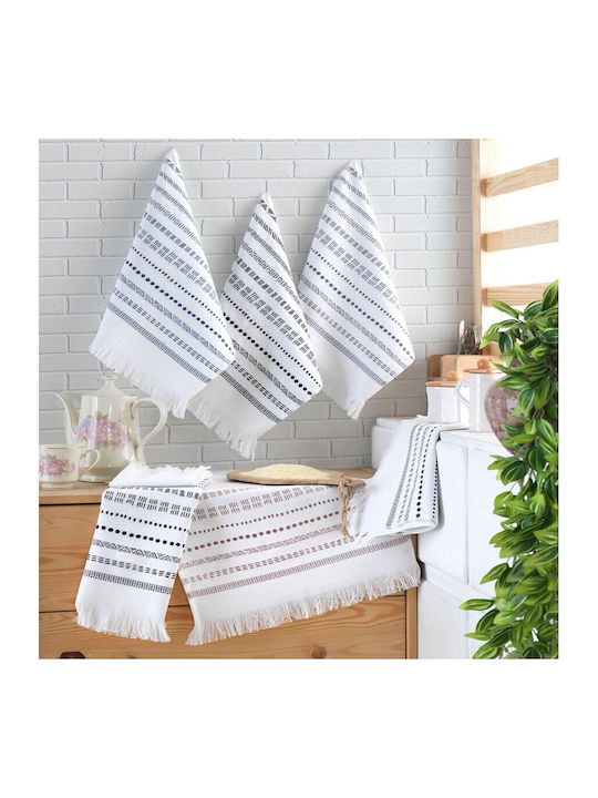 Şaheser Prosop din 100% Bumbac în Culoarea Alb 40x60cm 6buc