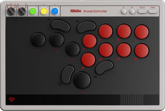 8Bitdo Arcade Ασύρματο Gamepad για PC Πολύχρωμο