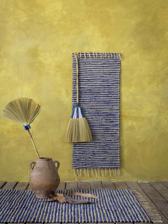 Nima Kobe Χαλί Ορθογώνιο με Κρόσια Blue 160x230cm