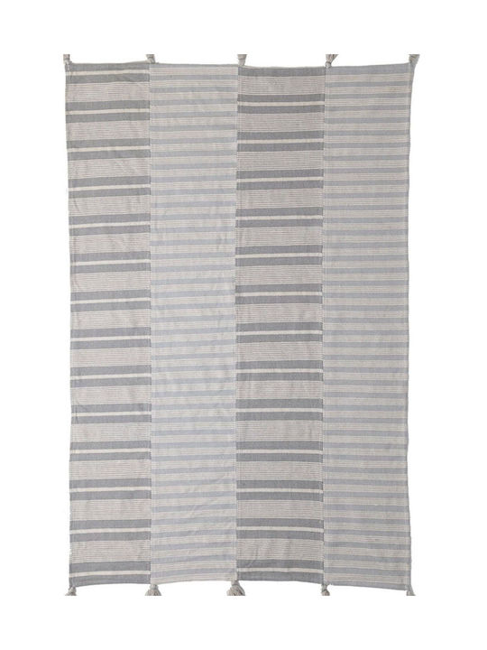 Royal Carpet Lotus Cotton Kilim 066 Rug Rectangular Cotton with Fringes 066 Grey White