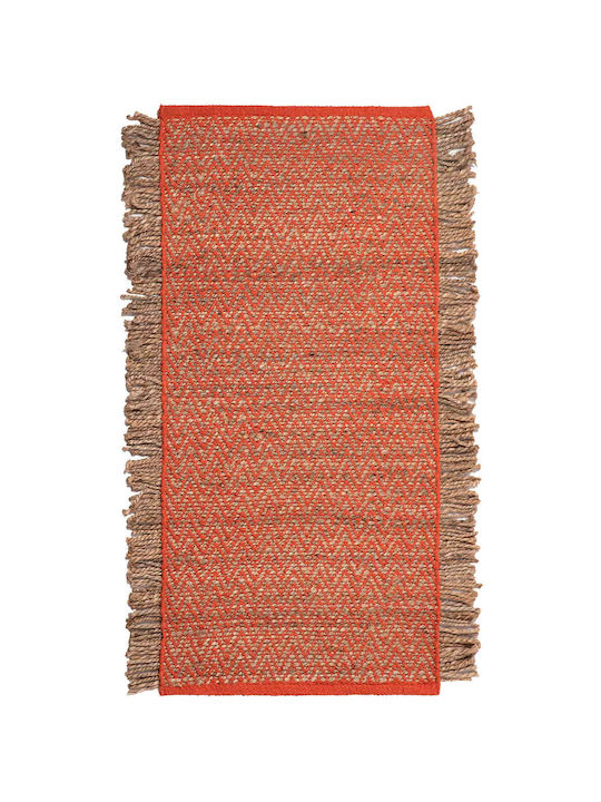 Silk Fashion 1742 Χαλί Διάδρομος Καλοκαιρινό από Γιούτα με Κρόσια Salmon 70x160cm