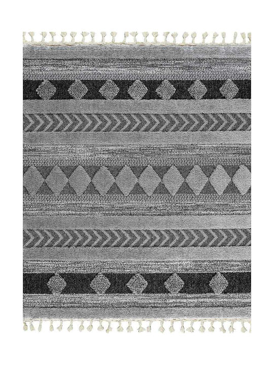 Madi Runaway Covor Rectangular cu franjuri Gri