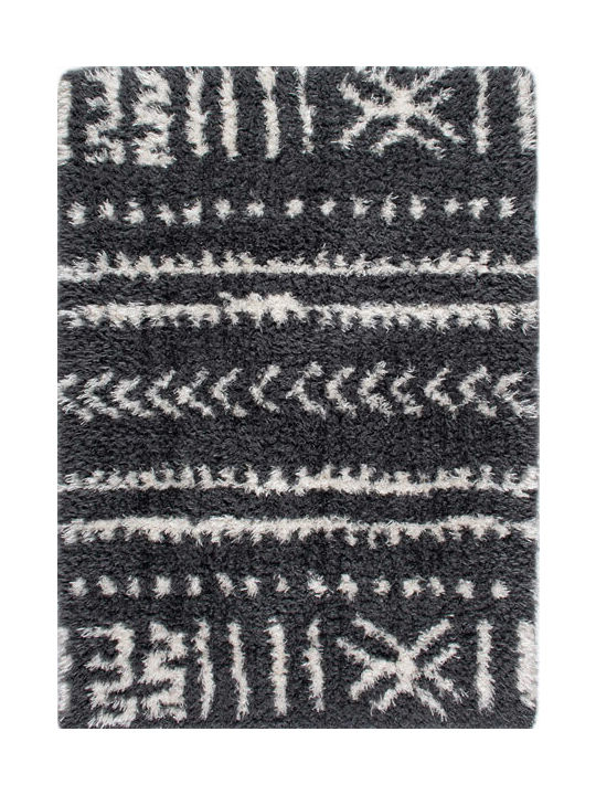 Balsan Flokati Rug Rectangular Shaggy Dark Grey / Beige