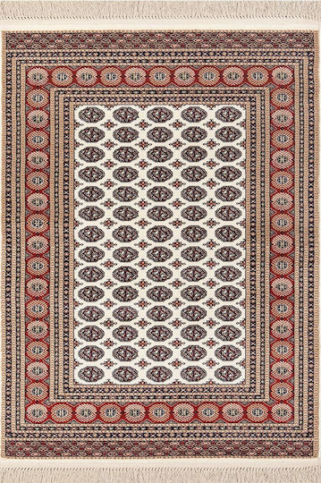 Persika Jasmine 1803_0077 Synthetisch,Polyester/Cotton/Leather mit Fransen Ivory