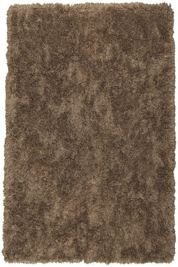 Koulis Carpets Flok Handmade Rug Rectangular Brown
