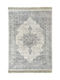 Bekas Carpets Χαλί Ορθογώνιο με Κρόσια Γκρι 160x160cm