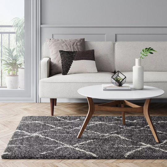 Saray Home Moroccan Eyelash Χαλί Ορθογώνιο Shaggy Γκρι 160x210cm