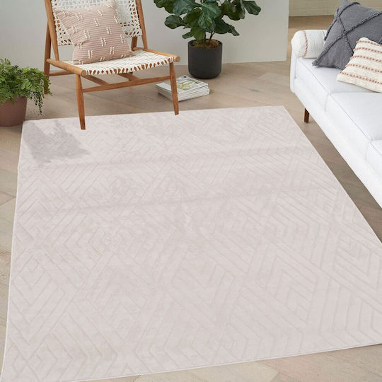 Homeone Cozy Rutschfest Teppich Rechteckig Pelzige White