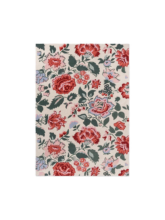 Laura Ashley Wendling Floral Χειροποίητο Χαλί Ορθογώνιο Μάλλινο Κόκκινο 170x240cm