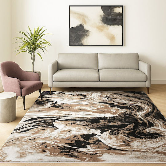 Saray Home Springs Χαλί Ορθογώνιο Καφέ-μαύρο D.grey-d.caramel 240x290cm