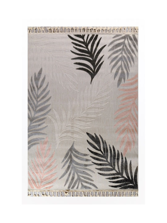 Tzikas Carpets Tenerife 61225 Rug Outdoor Rectangular with Fringes Pink