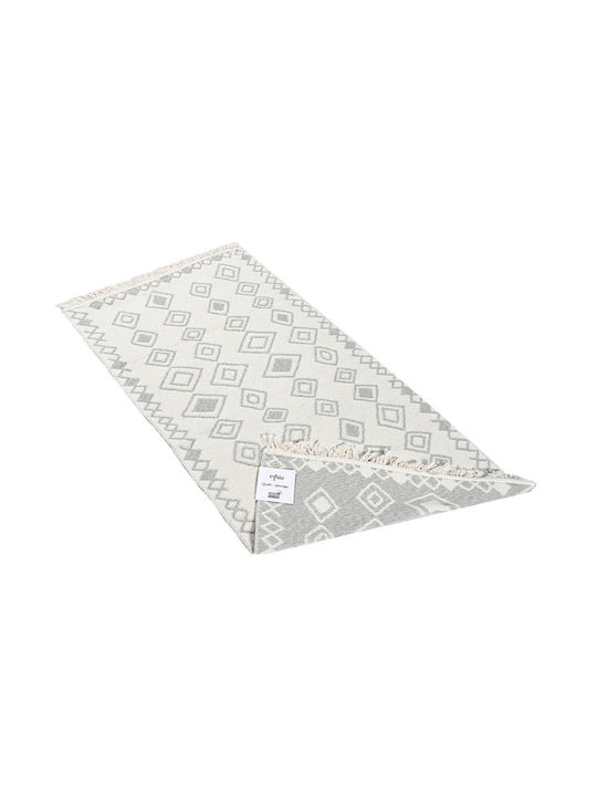 Polcarpet Aria Artkilim 23501 Rug Rectangular Summer Cotton with Fringes L.grey