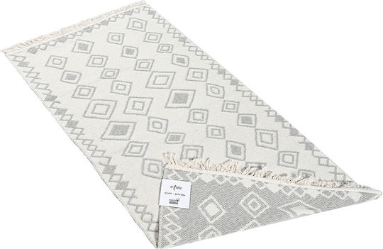 Polcarpet Aria Artkilim 23501 Rug Rectangular Summer Cotton with Fringes L.grey