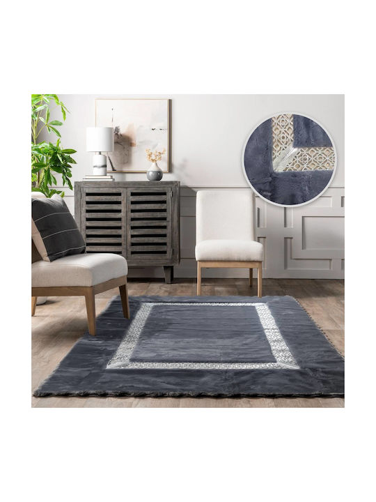 Saray Home Luxurius Килим Правоъгълена Furry Gr...