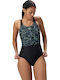 Hyperboom Placement Muscleback Activewear Swimsuit Black Green