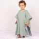 Beach Towel Kids Poncho Made Double Muslin Terry Kidizi 2-5 Ani Verde