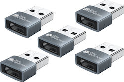 Good Connections USB-A to USB-C Male Converter 5 Pieces Good Connections USB-A to USB-C Male Converter 5 Pieces