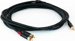 Master Audio 3.5mm male-2x RCA male 3m Rca351-3
