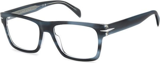 David Beckham Men's Metal Prescription Eyeglass Frame Blue DB 7155 BAV