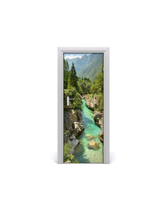 Mountain Stream Sticker Wall Mural Door 75x205 Cm
