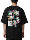 Oversized T-shirt U2 Art1 Rock Avenue Black
