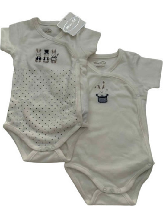 Mayoral Baby-Strampler Ecru - Blau