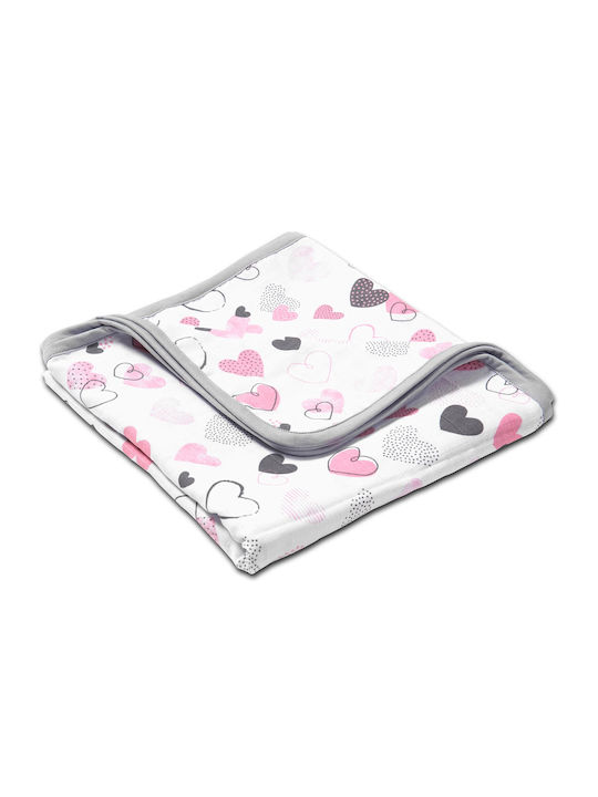 Kidizi Decke Wickeltücher für Kinderzimmer Baumwolle Rosa 78x78cm