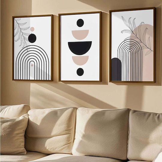 Κάδρα Σετ 3τμχ 786dkt1924 33x48cm Multi Wallity Κάθετοι Mdf Ξύλο