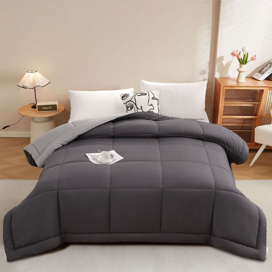 Homeone Пухено Единично 160x220бр Black - Grey