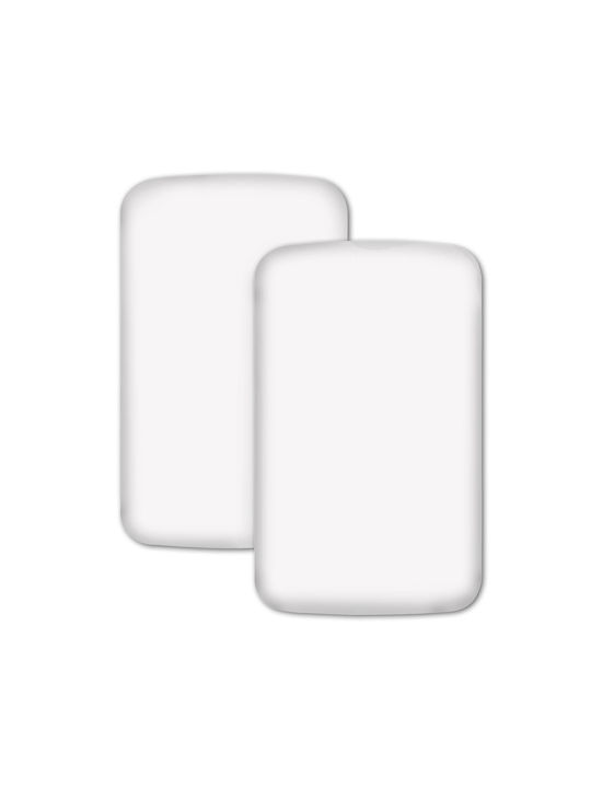 Kidizi Seturi de cearșafuri pentru bebeluși Pentru Patut Bumbac cu Cauciuc Albe 90x50buc 2buc