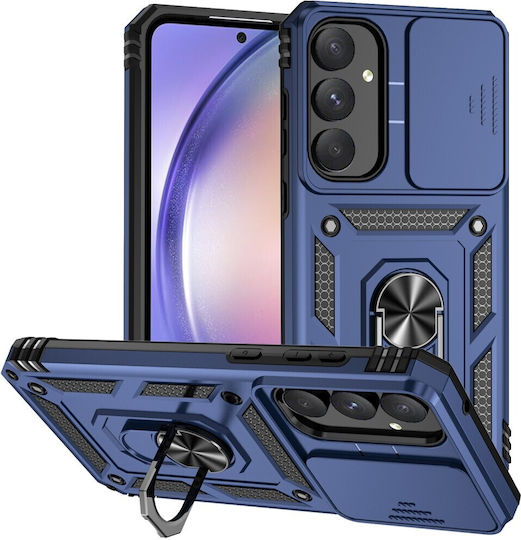 Forcell Back Cover Plastic / Tempered Glass Blue (Galaxy A55Oppo A55 5G)