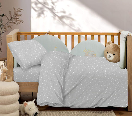 Astron Italy Fitted Set Paradise Gray Baby Sheets 170x130cm Astron Italy Fitted Set Paradise Gray Baby Sheets 170x130cm