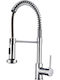 Kitchen Faucet Counter with External Spray Hose Silver