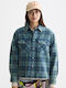 Women's Denim Checked Long Sleeve Shirt Blue