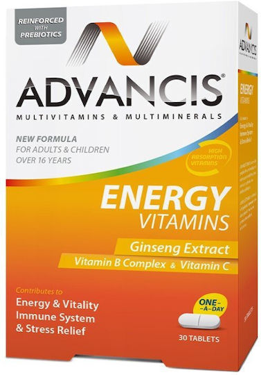 Advancis Energy Multivitamin for Energy, Immune System Boost & the Nervous System Energy 30 Tablets