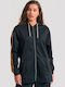 Women's Sweatshirt Jacket Hooded Black