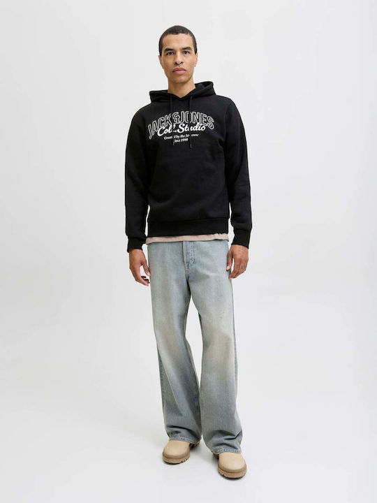 Jack & Jones Φούτερ με Κουκούλα Black